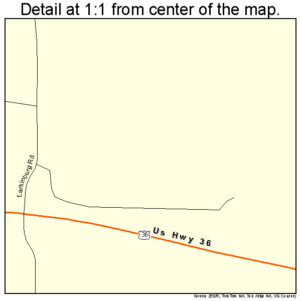 Troy, Kansas road map detail