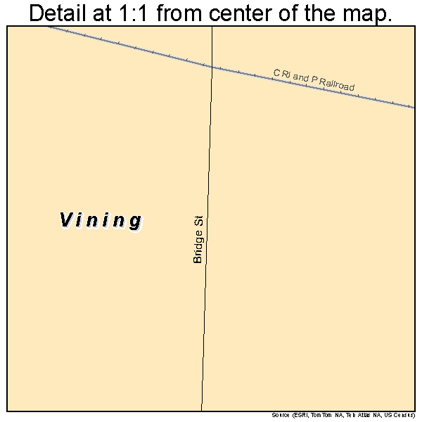 Vining, Kansas road map detail