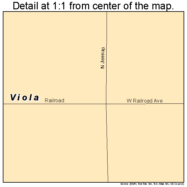 Viola, Kansas road map detail