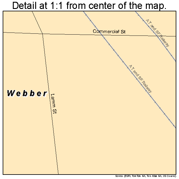 Webber, Kansas road map detail
