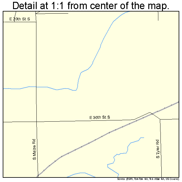 Wellington, Kansas road map detail