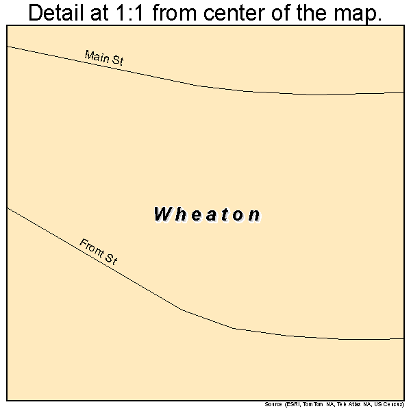Wheaton, Kansas road map detail