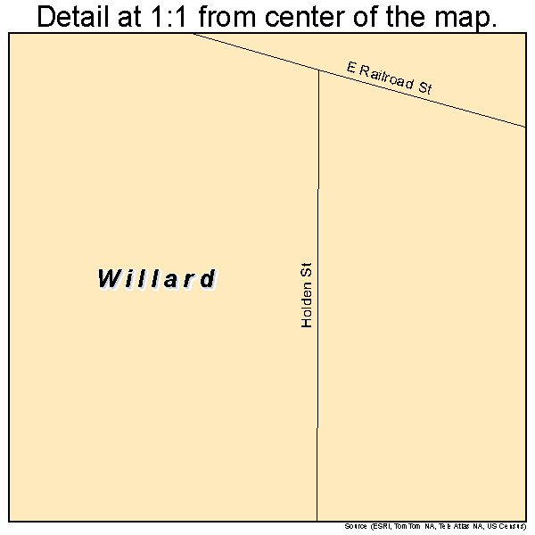 Willard, Kansas road map detail