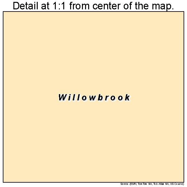 Willowbrook, Kansas road map detail