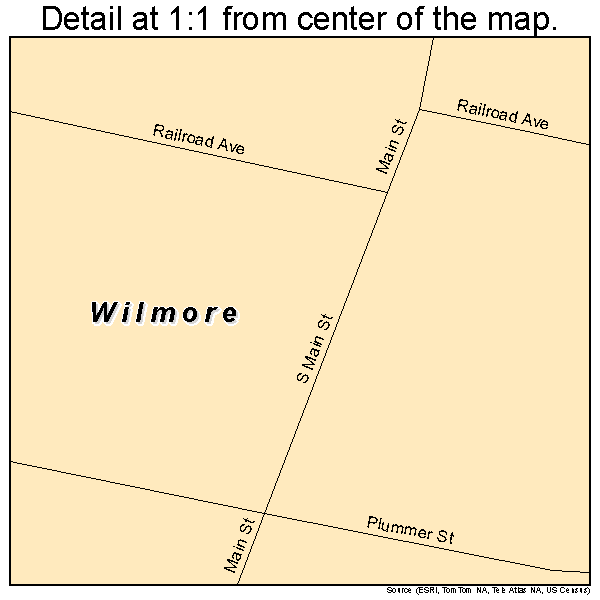 Wilmore, Kansas road map detail