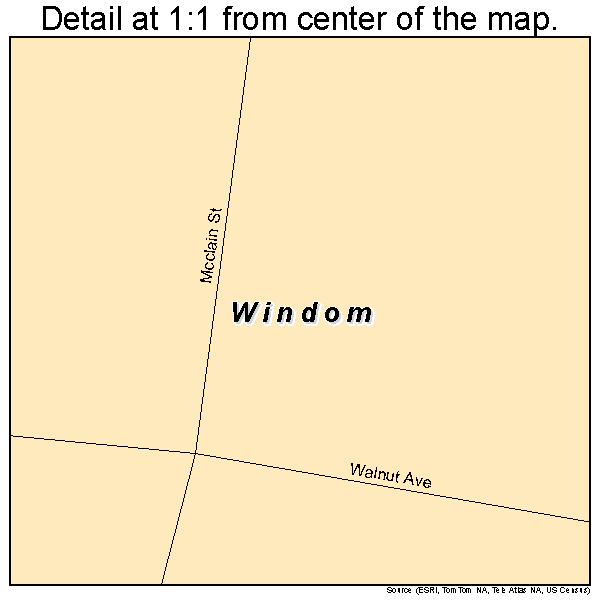 Windom, Kansas road map detail