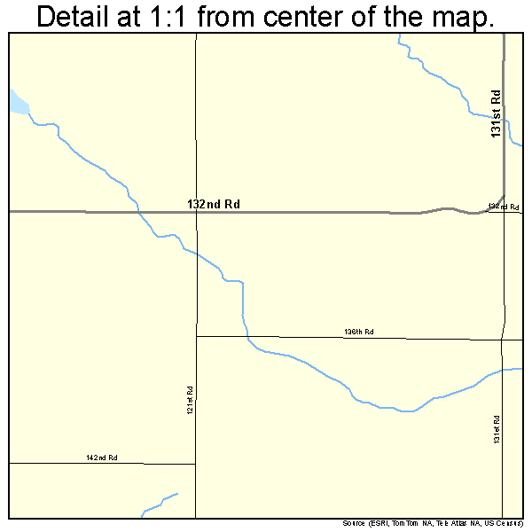Winfield, Kansas road map detail