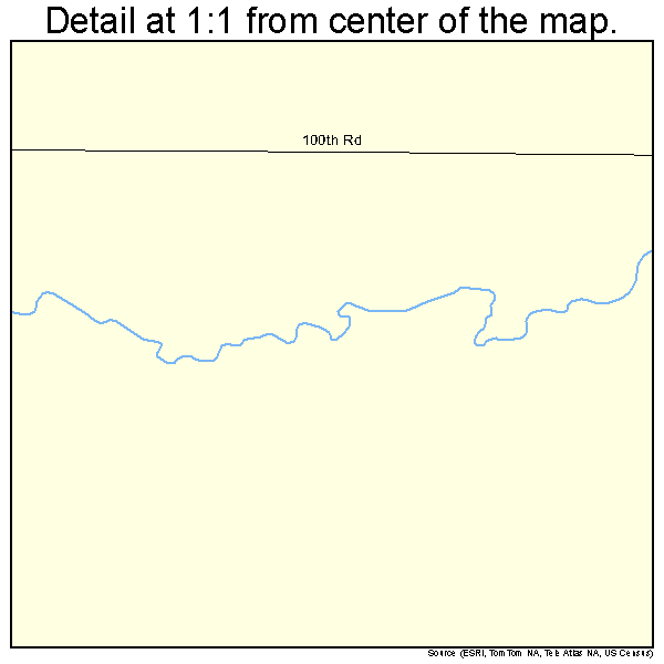 Yates Center, Kansas road map detail