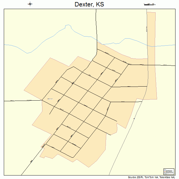 Dexter, KS street map