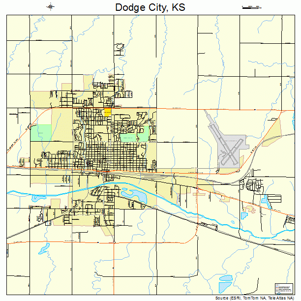 Dodge City, KS street map