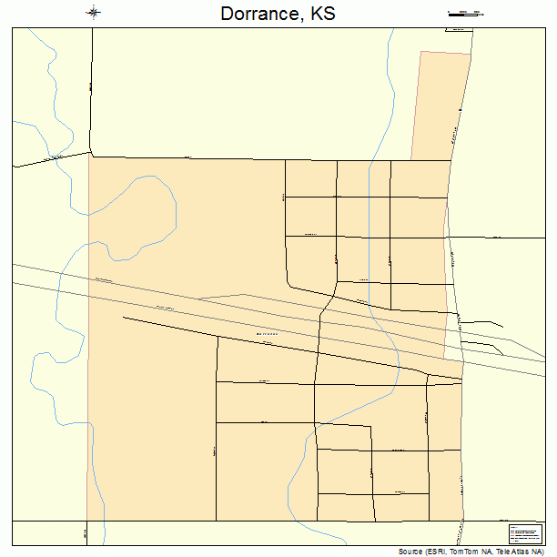 Dorrance, KS street map