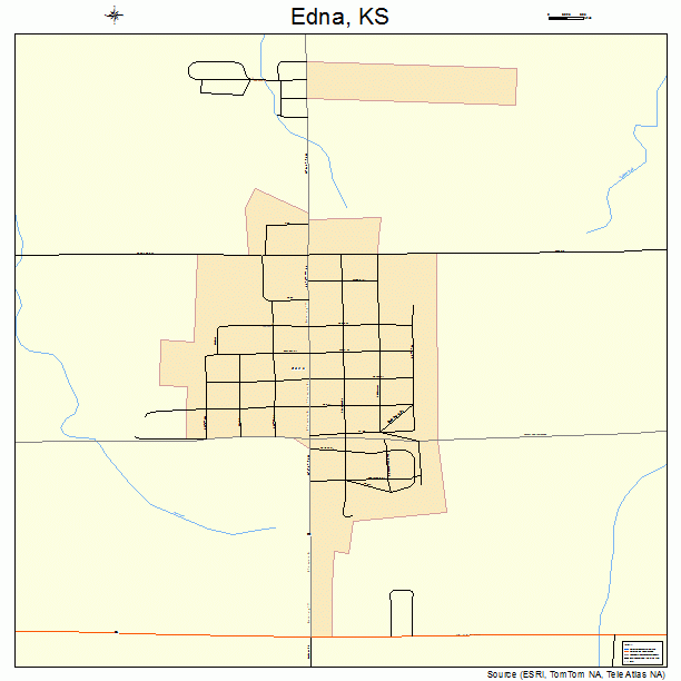 Edna, KS street map
