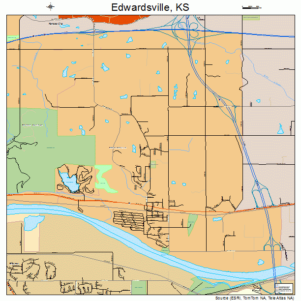 Edwardsville, KS street map