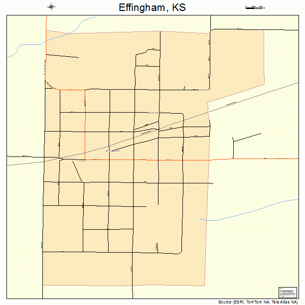 Effingham, KS street map