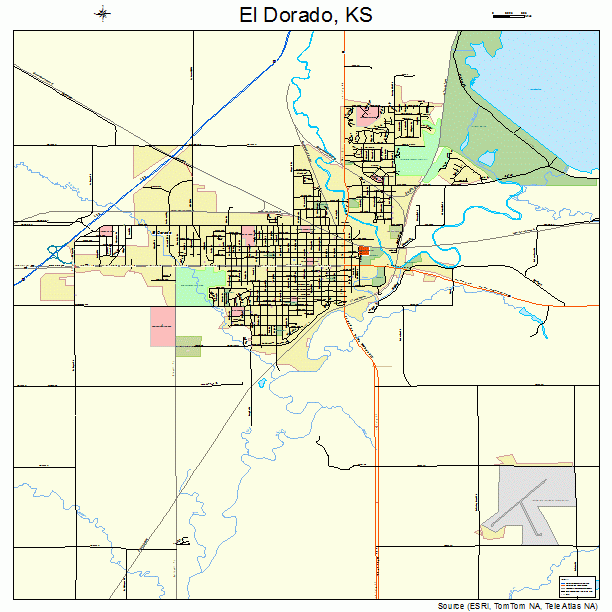 El Dorado, KS street map