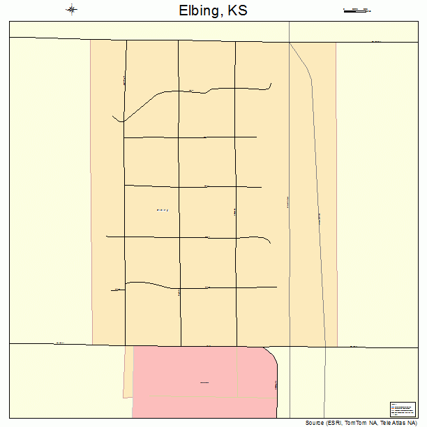 Elbing, KS street map
