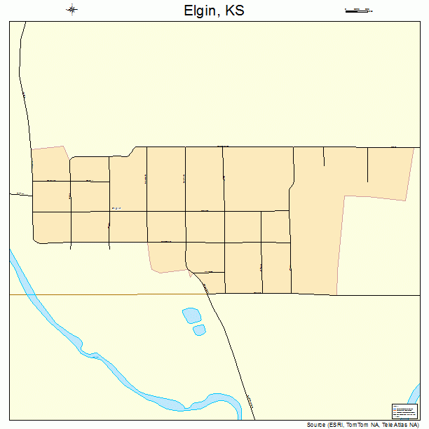 Elgin, KS street map
