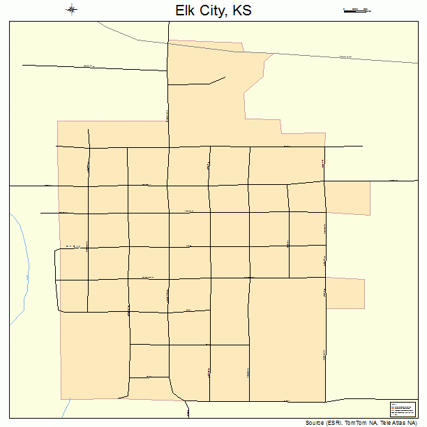 Elk City, KS street map