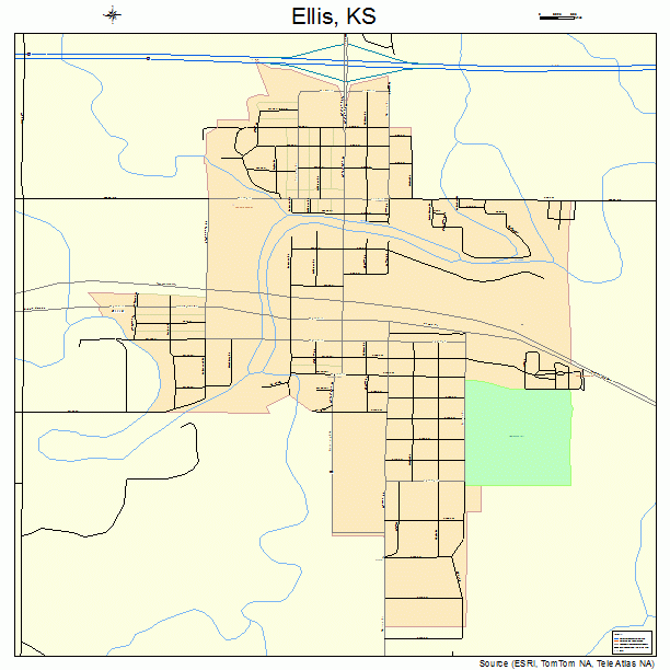 Ellis, KS street map
