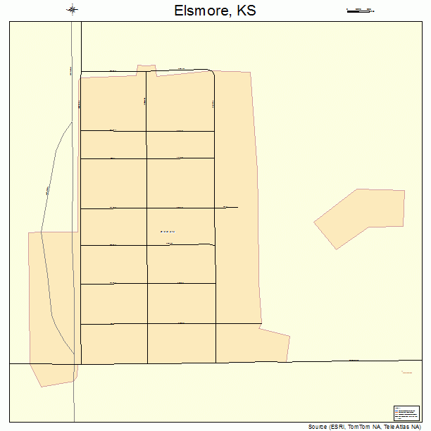 Elsmore, KS street map
