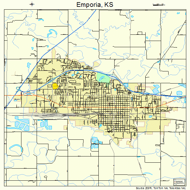 Emporia, KS street map