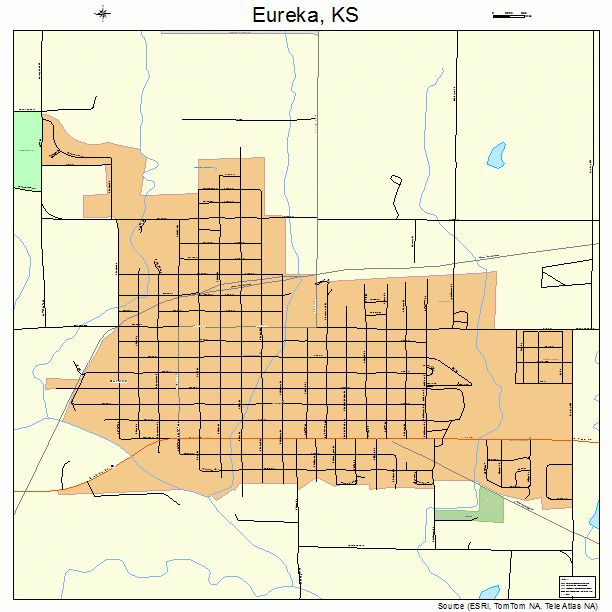 Eureka, KS street map