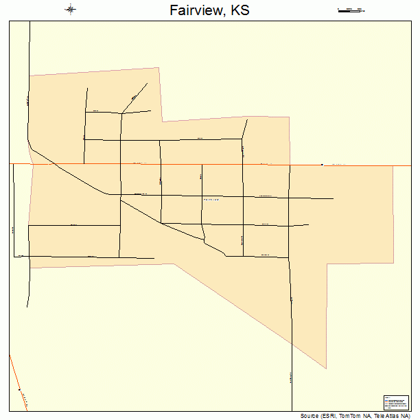 Fairview, KS street map