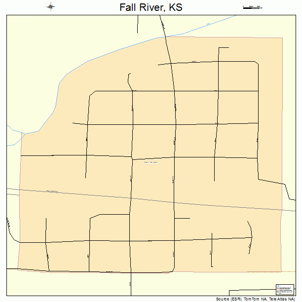 Fall River, KS street map
