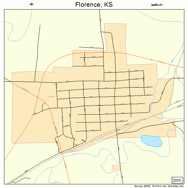 Florence, KS street map