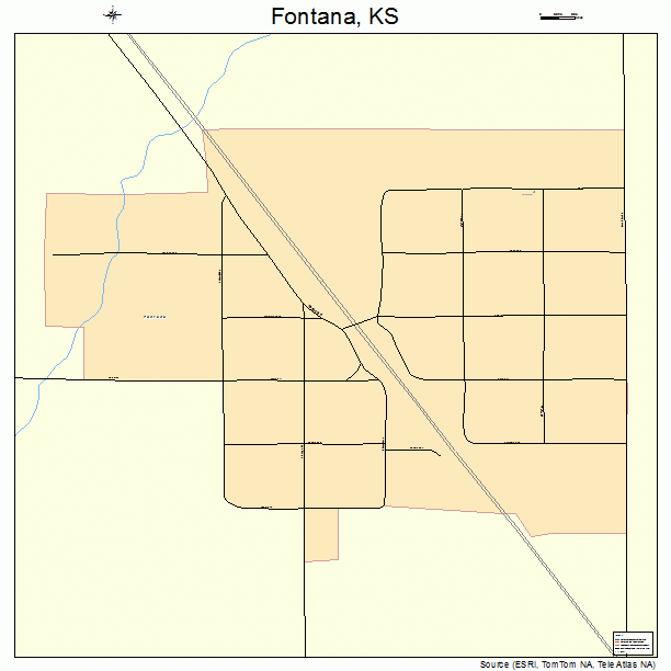 Fontana, KS street map