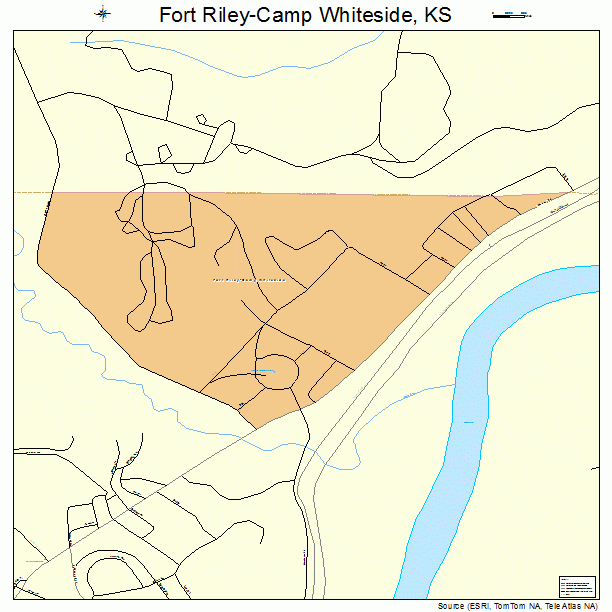 Fort Riley-Camp Whiteside, KS street map