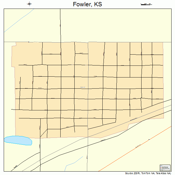 Fowler, KS street map
