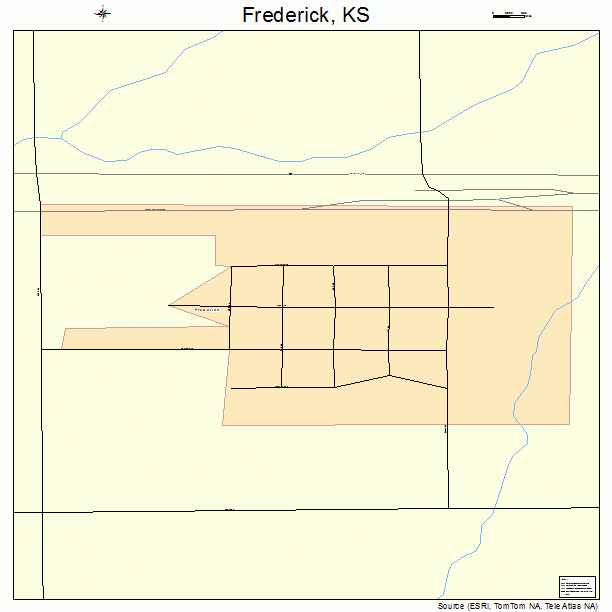 Frederick, KS street map