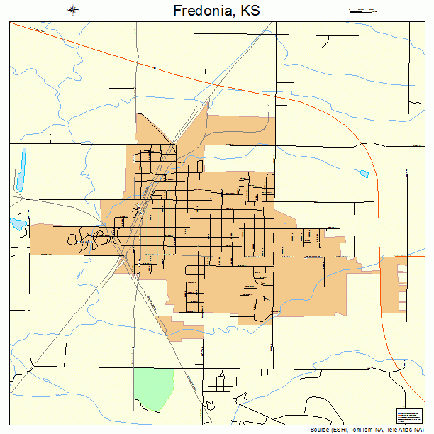 Fredonia, KS street map