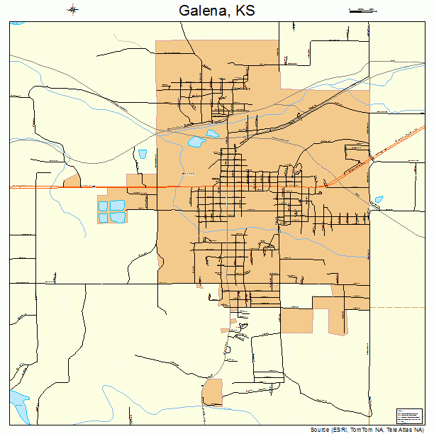 Galena, KS street map