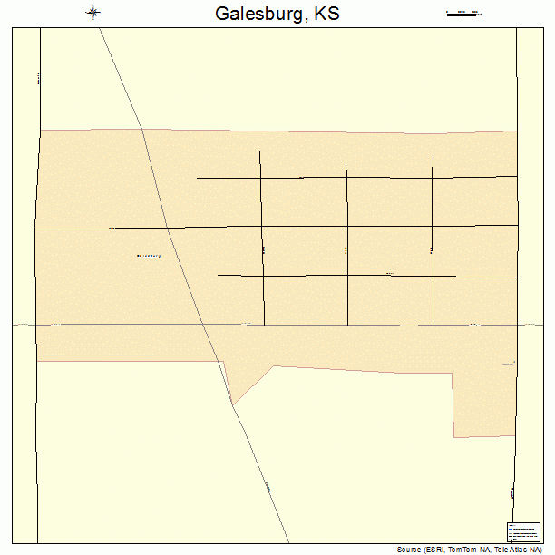 Galesburg, KS street map