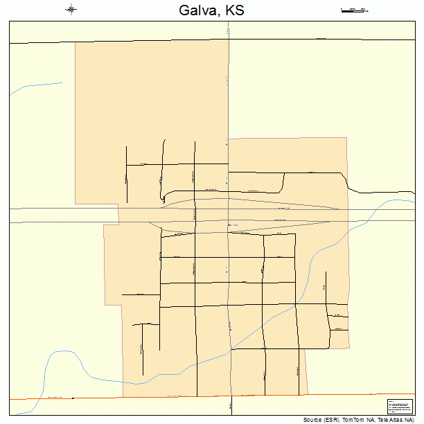 Galva, KS street map