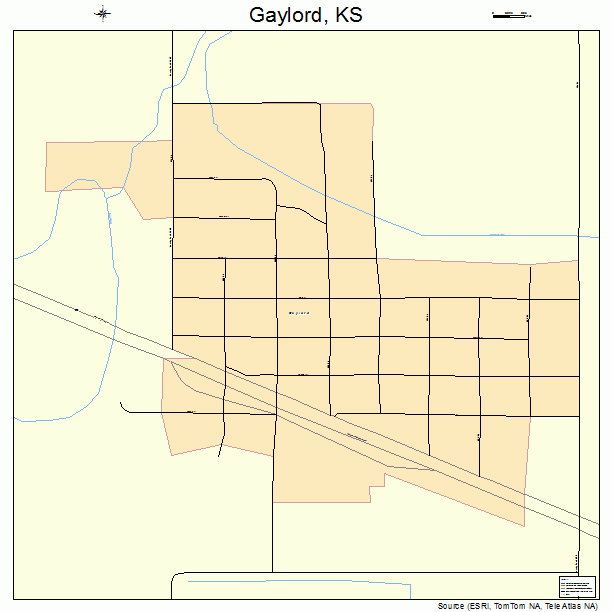 Gaylord, KS street map