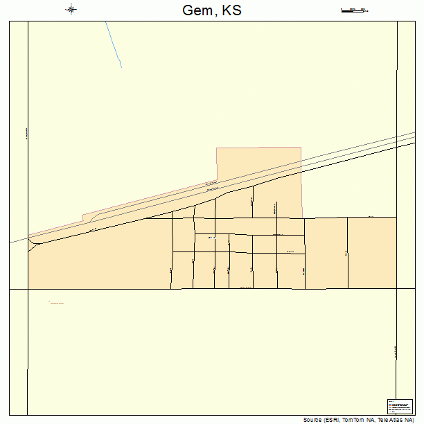 Gem, KS street map