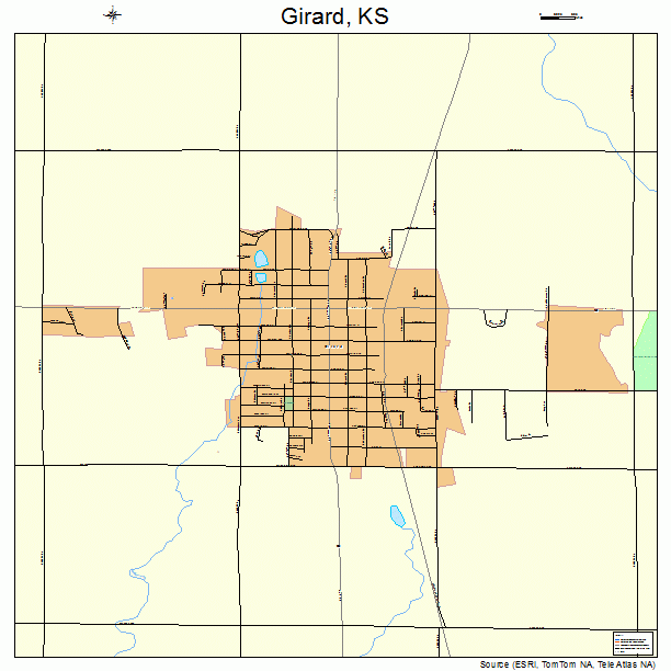 Girard, KS street map
