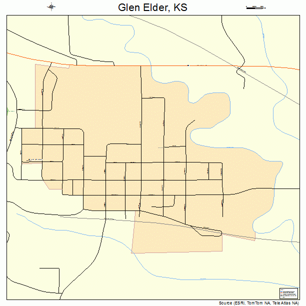Glen Elder, KS street map