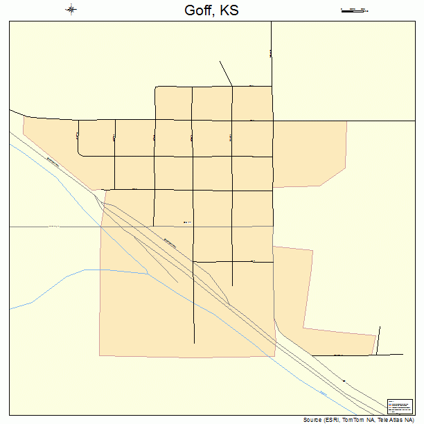 Goff, KS street map