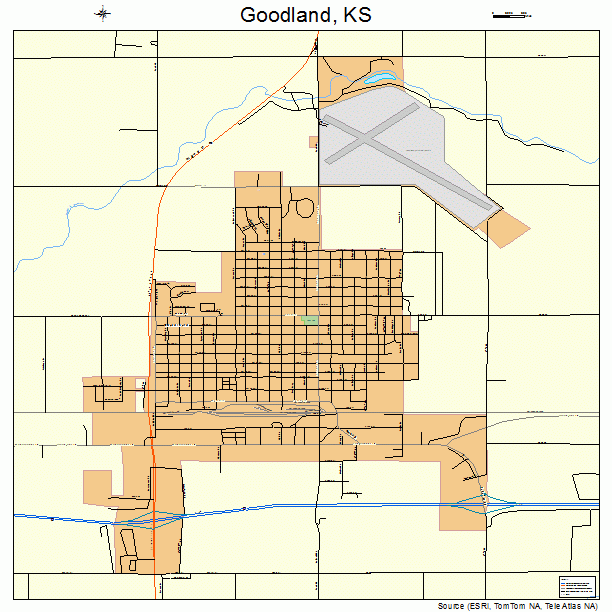 Goodland, KS street map