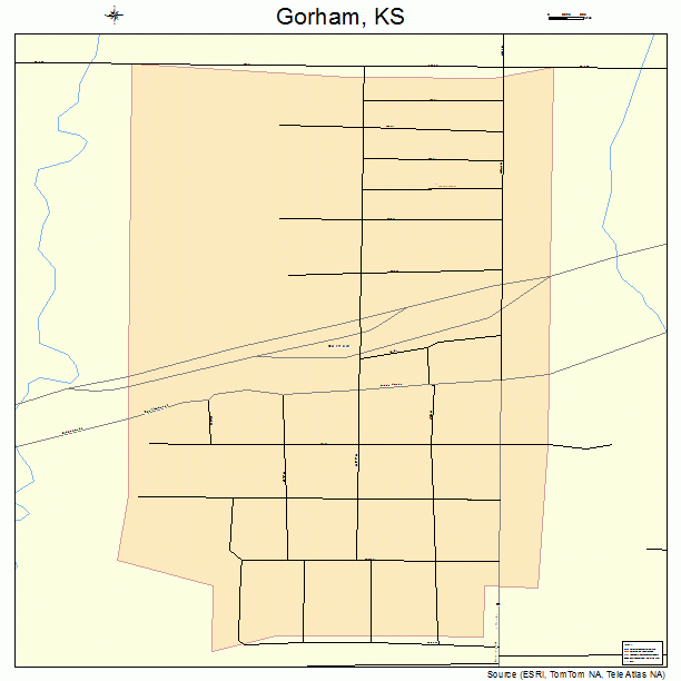 Gorham, KS street map