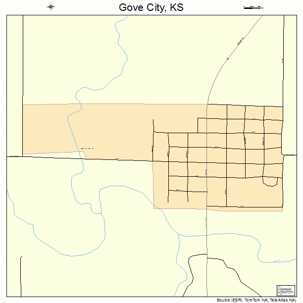 Gove City, KS street map