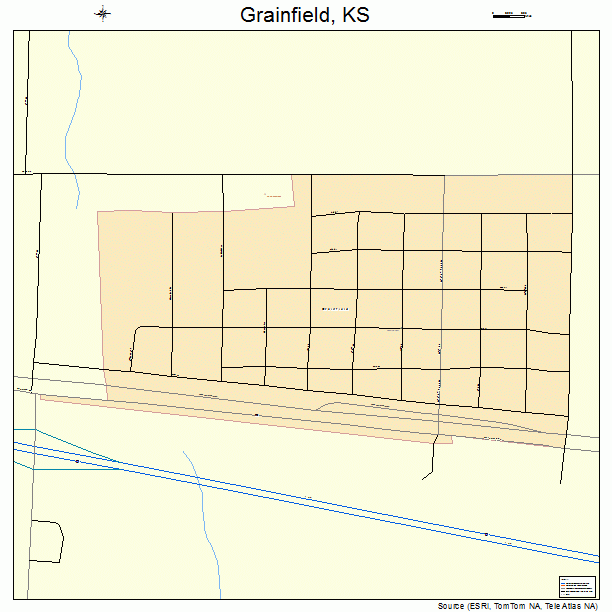 Grainfield, KS street map