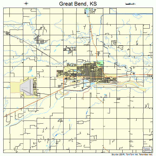 Great Bend, KS street map