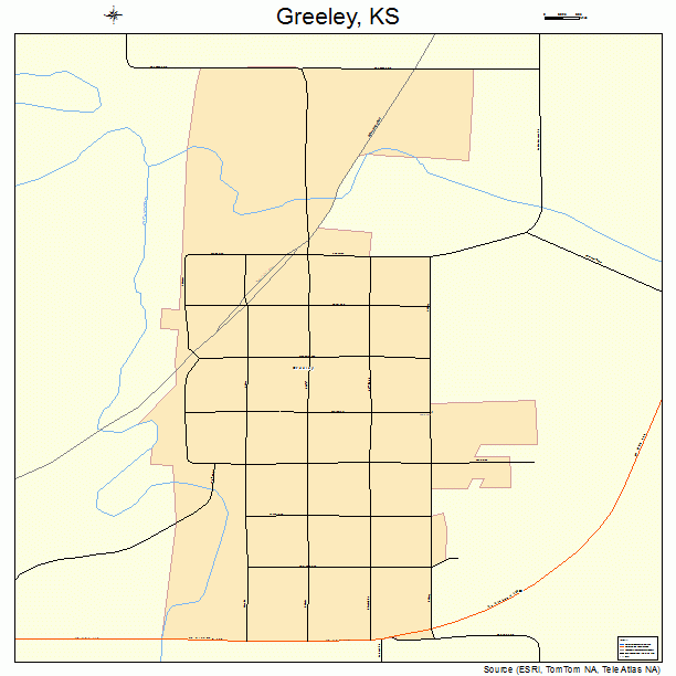 Greeley, KS street map