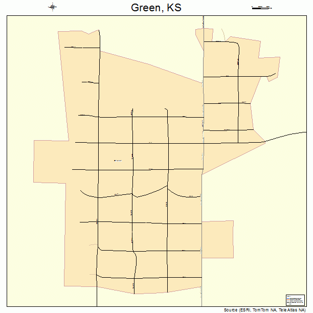 Green, KS street map