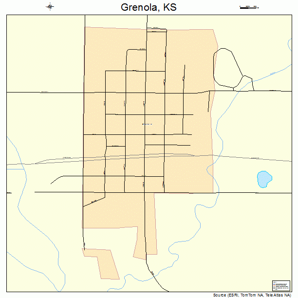 Grenola, KS street map